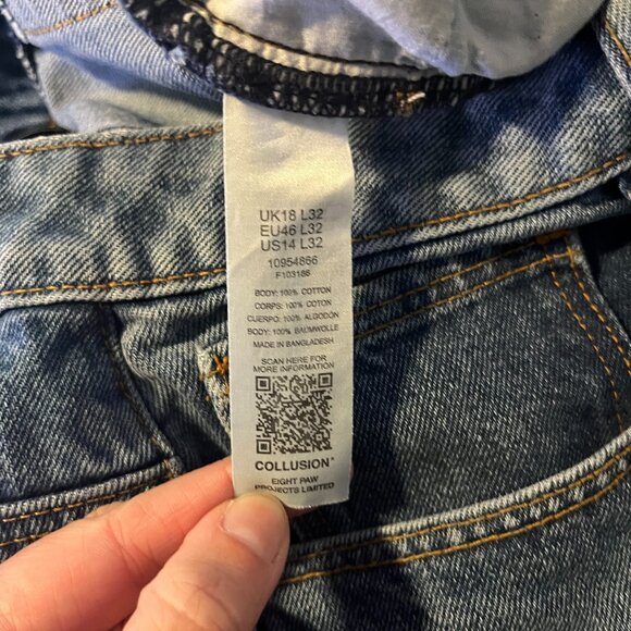 Women's Collusion Jeans Size 18 - Picture 8 of 10